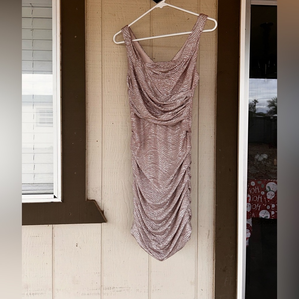 Shimmering body con dress